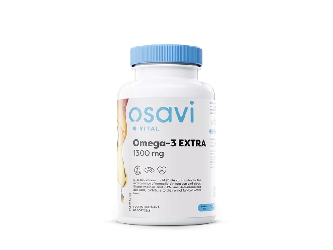 Ómega 3 Extra Molecularmente Destilado 1300mg 60 Cápsulas Gelatinosas Osavi (limão)