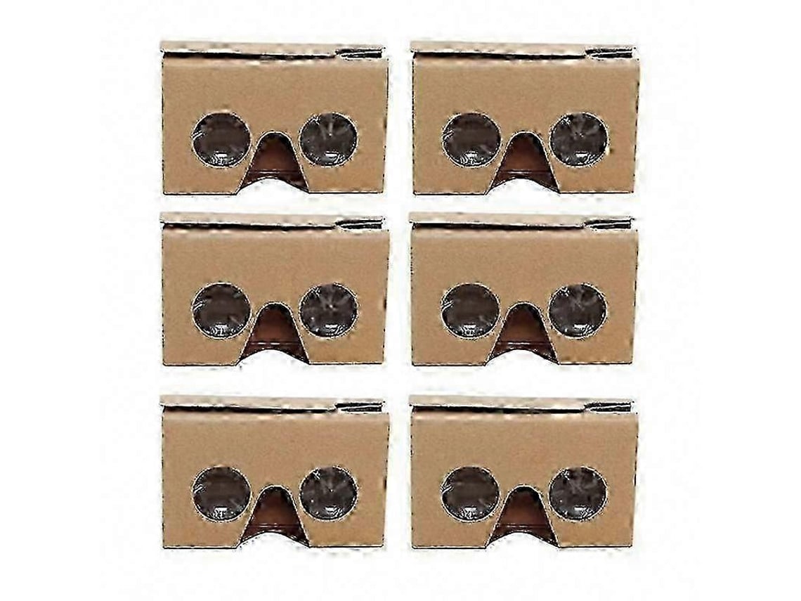 Óculos 3d Para Cardboard V2 Vr De 4,5 A 6 Polegadas Com Faixa De Cabeça (6 Peças) - Óculos De Realidade Virtual