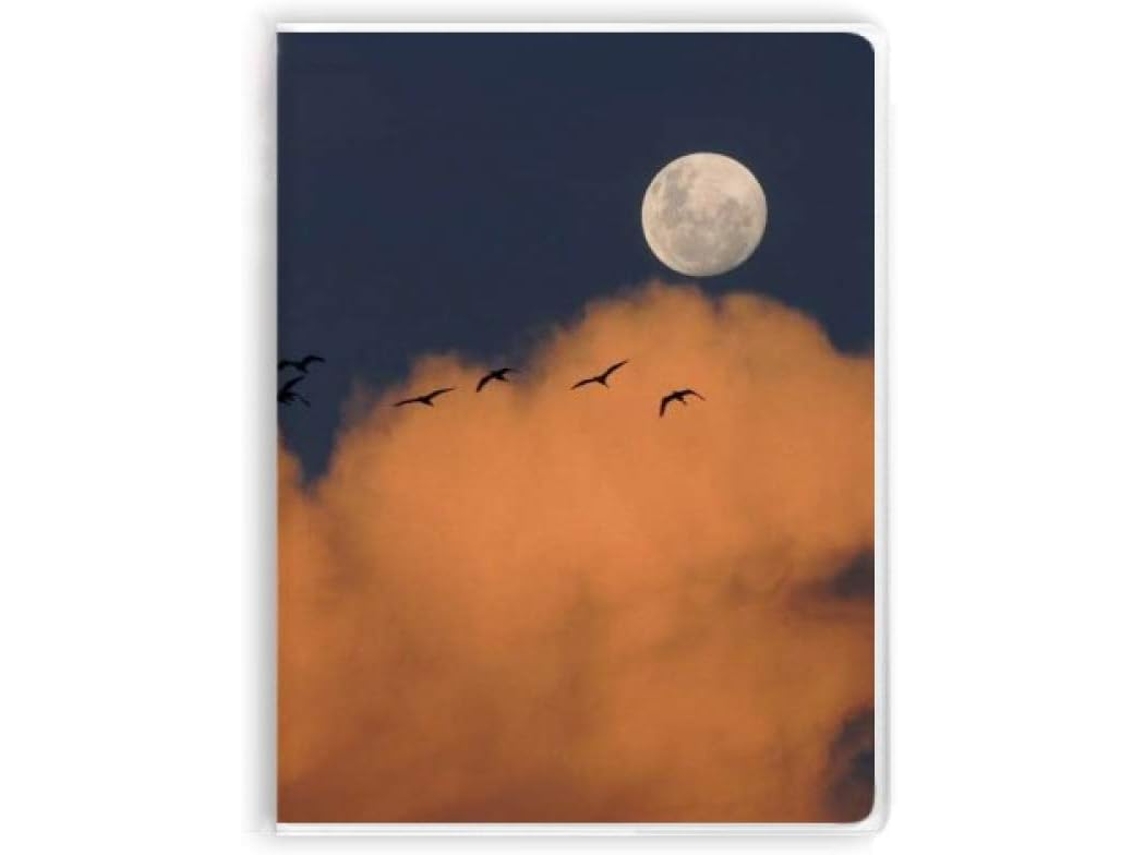Carnet De Notas Tendendo Com Sopa De Cobertura Motif Nuages Et Lune