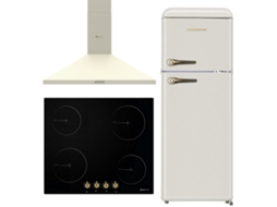 Pack Solthermic Combo Vitro Plate Pvtc60 4 Queimadores Rústicos 60 Exaustor Creme Refrigerador Retro 1,47 F2pr147c Creme