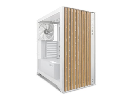 Caixa de PC ATX Dynaria Elegante em Madeira – Branca | Zolyd