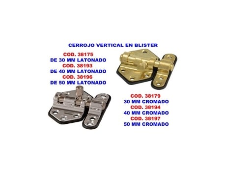 Parafuso Vertical 50 Mm Latão Em Blister 742 Scoa