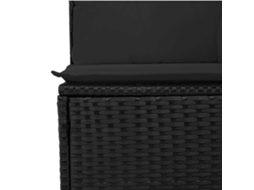 Maison Exclusive - Conjunto De Sofá De Jardim Com Almofada 9 Pcs Preto