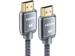Cabo Hdmi De 2 Metros , Cabo Hdmi 4k Snowkids Cabo Hdmi 4k A 60 Hz, Reprodução 3d, Função Ethernet, Vídeo 4k Uhd 2 Slowmoose (6,6 Pés)