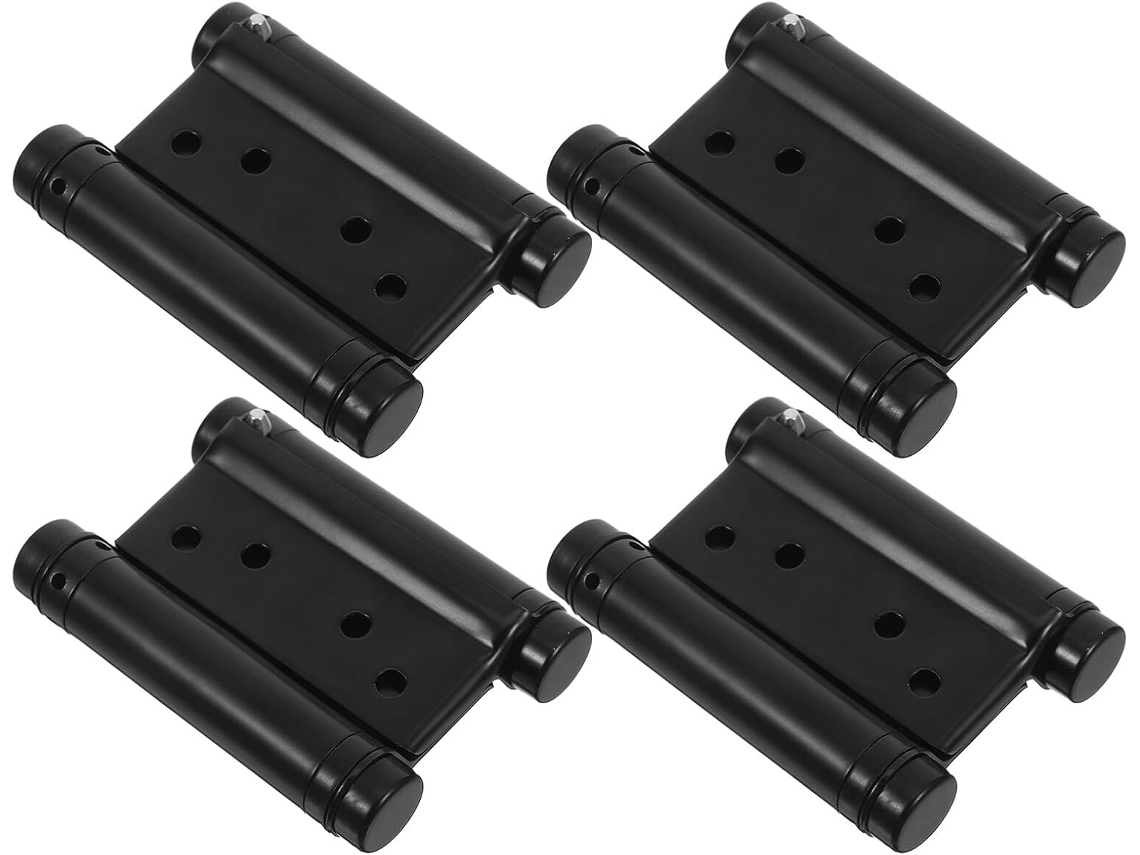 Conjunto de 4 Dobradiças Duplas para Porta com Abertura e Fechamento Automáticos, Dobradiça Dupla com Mola. SFUSHOS