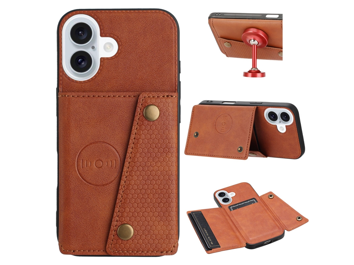 Capa Protetora Para Iphone 17 Com Compartimento Para Cartão Prática E Elegante.