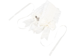 Tiara Nuobesty, Acessório De Cabelo Elegante Estilo Lolita Em Renda Branca, Leve E Confortável.