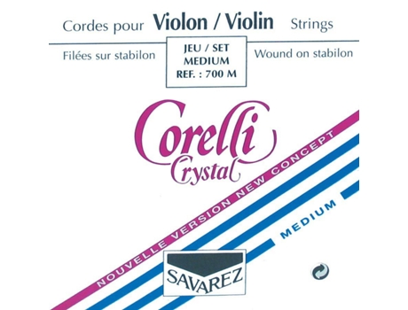 Corelli Conjunto de Cordas de Violino 4/4 Médio Consiste em Co701M Co702M