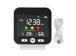Monitor De Qualidade Do Ar Com Alta Precisão Detector De Co2 Temperatura E Humidade Para Mesa 400-5000ppm