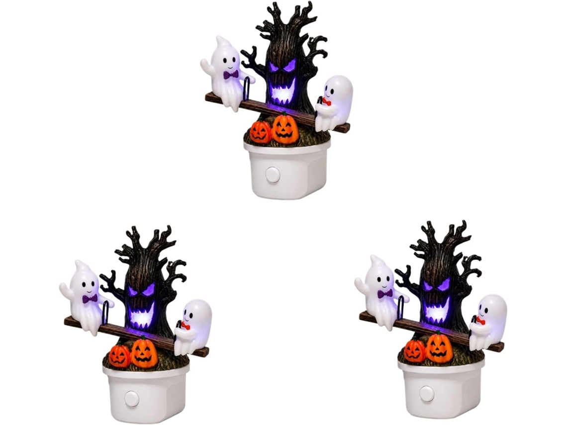 Halloween Luminaria Fofa Com Fantasmas No Balanço + Árvore