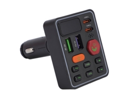 Transmissor Fm Bluetooth Carregador Usb-c Com Display
