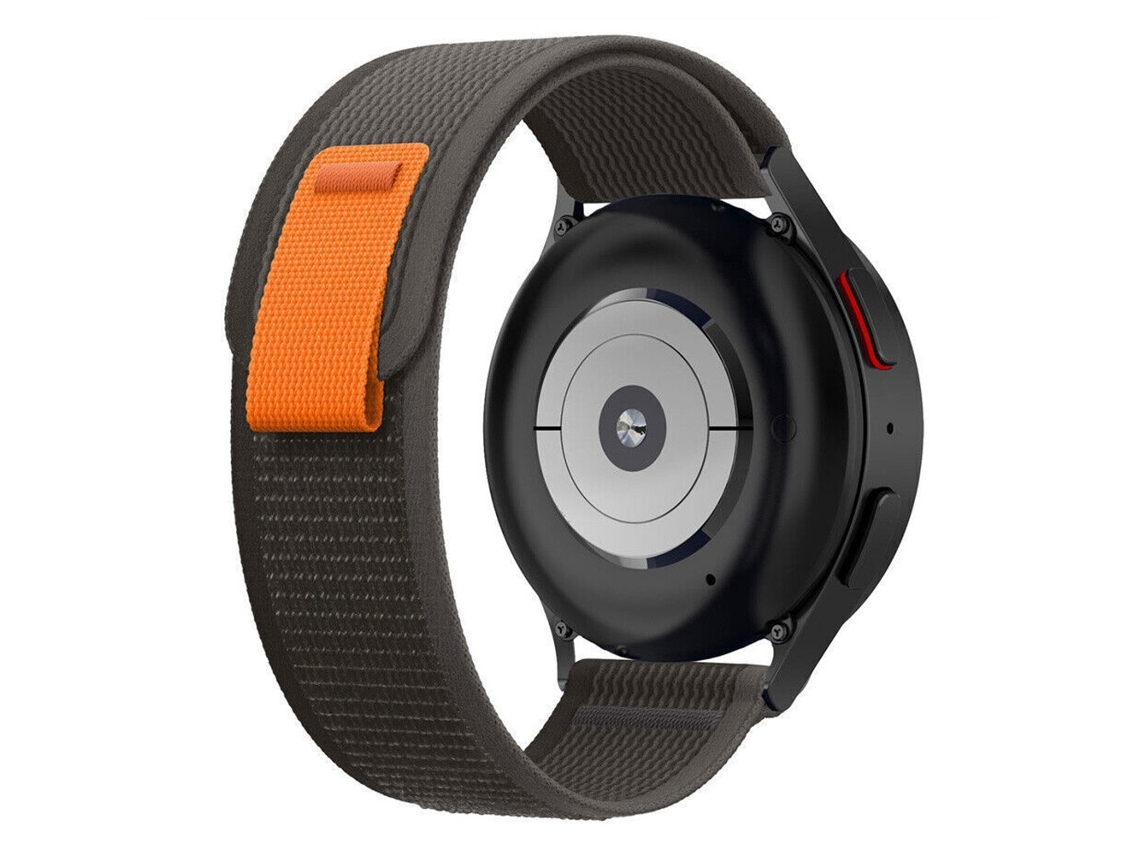 Bracelete de Nylon 22Mm Loop de Trilha Ajustável para Garmin Forerunner 255/745 Preto/Cinza