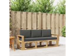 Vidaxl Conjunto De Sofás Para Exterior 3 Pcs