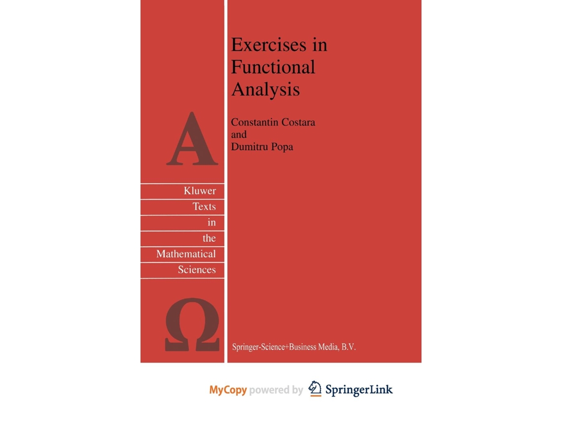 Livro Exercises in Functional Analysis de C Costara (Inglês)
