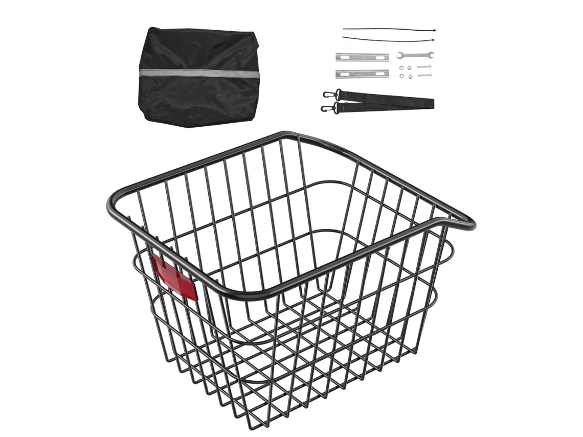 Cesto Traseiro Para Bicicleta Resistente, Fácil De Montar, Capacidade Até 22 Kg, Ideal Para Transporte Tekmaquinas.