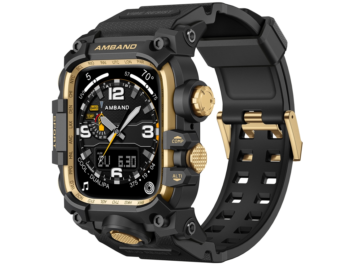 Bracelete para Apple Watch Ultra 45mm Ouro Negro XIAOMOYU