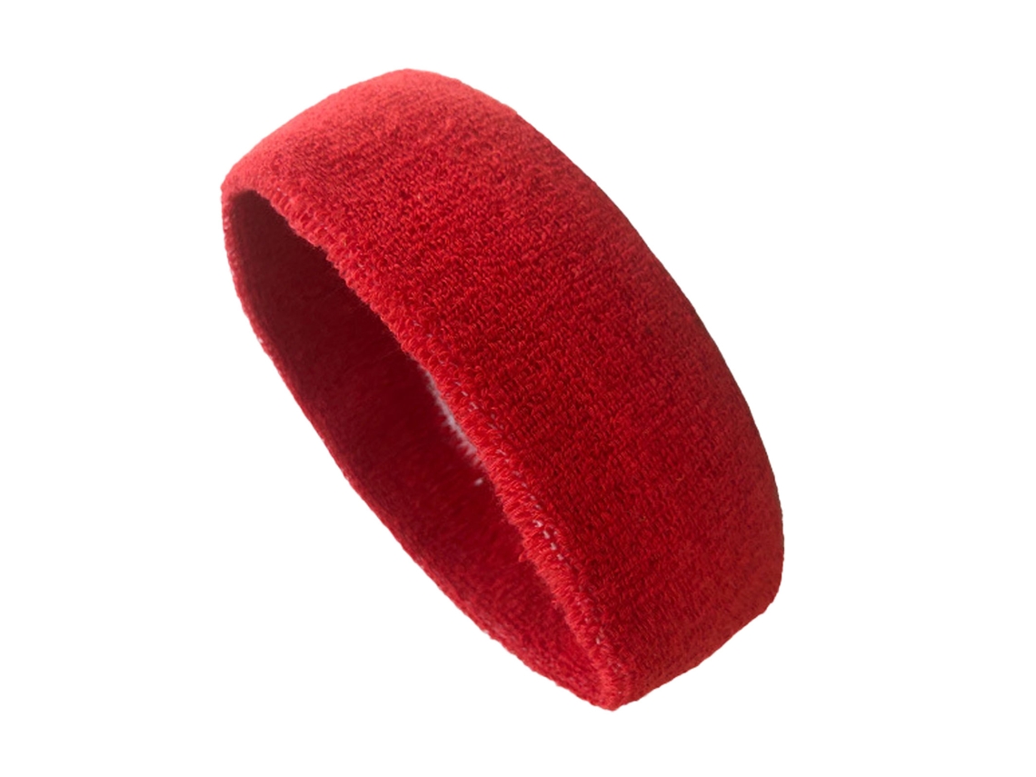 Cintas De Cabeça Atléticas Absorventes De Suor Elásticas Respiráveis Para Treino Fitness Ciclismo Outdoor Vermelha