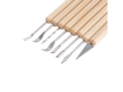 Kit 30 Ferramentas de Modelagem Argila Cerâmica com Lápis Borracha e Raspador Madeira | S/MARCA