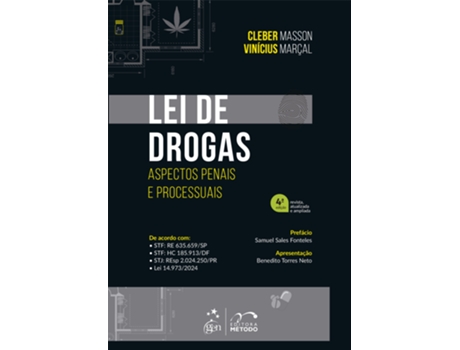Livro Lei De Drogas - Aspectos Penais E Processuais - 4a Edição 2025 De Cleber Masson (português Do Brasil)