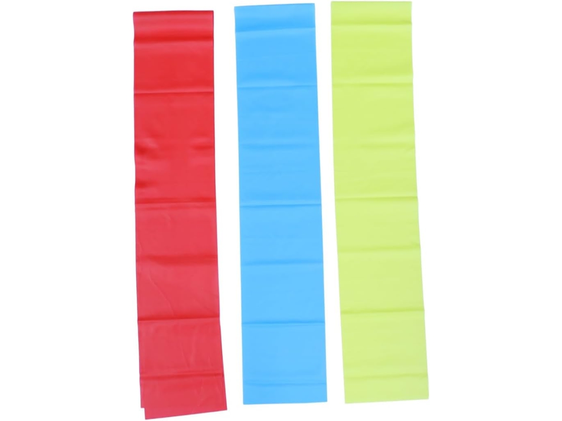 Vicasky Conjunto De 3-faixas Elásticas Látex Atóxicas Para Yoga, Nas Cores Vermelha, Azul E Amarela, Ideais