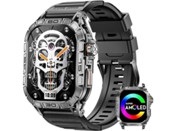 Smartwatches masculinos com tela grande AMOLED de 1,96 polegadas, display sempre ativo, atende chamadas e rastreador de condicionamento físico Bestvite