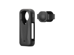 Capa De Silicone Protetora Para Insta360 X4 Air Com Tampa De Lente Preto Panoona