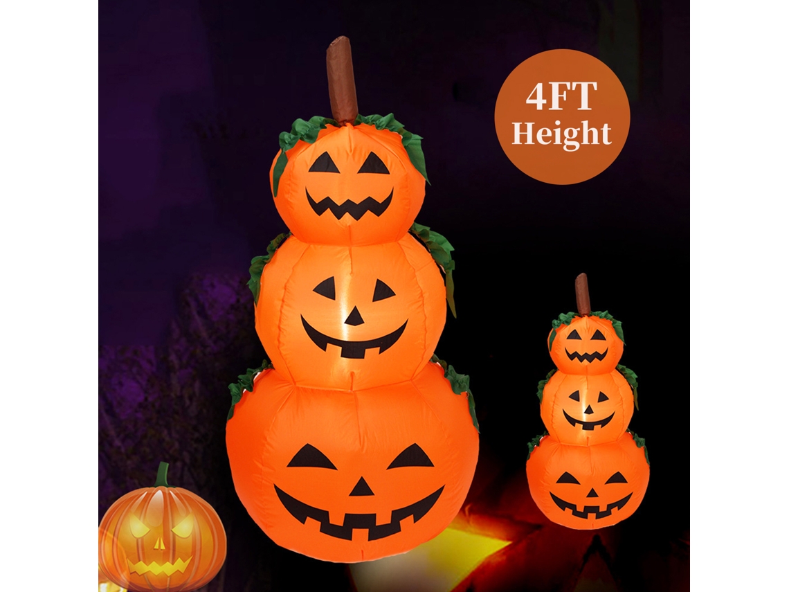 Abóbora de Halloween Inflável de 4ft com Led LAXISCREED