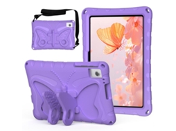 Capa Eva Anti‑choque Suporte Borboleta Halinuia, Cor Roxo‑claro Para Tablet Tcl Tab 10l Gen 3 10.1