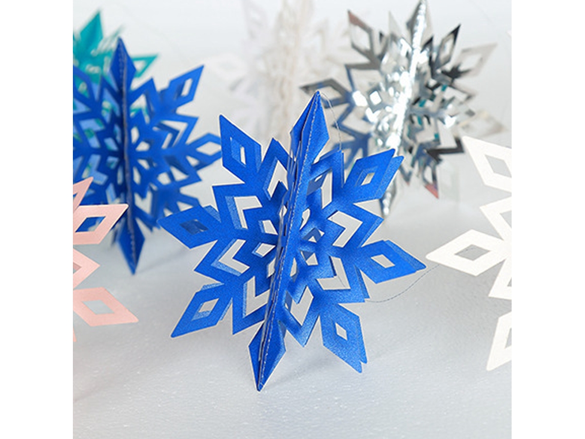 Enfeites De Flocos De Neve De Plástico Com Glitter Para Decoração De Inverno Em Árvores De Natal, Janelas E Ambientes Internos EE Aquaforge