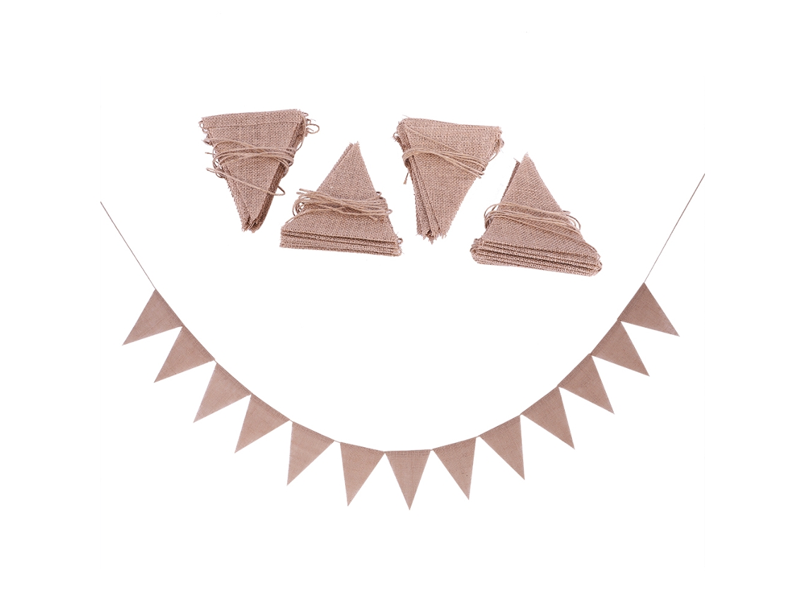 Laxiscreed Bandeira De Linho Com 48 Peças Para Casamento E Festa, Decoração Diy