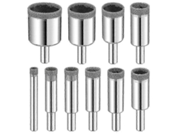 Conjunto De Brocas De Diamante 10 Peças Para Cerâmica Azulejo Mármore Granito