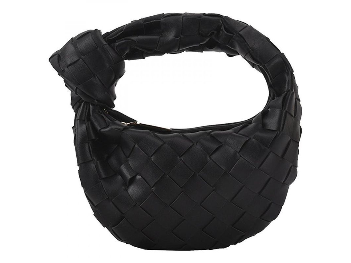 Bolsa Hobo LINJOU de Couro Pu, estilo verão, preto