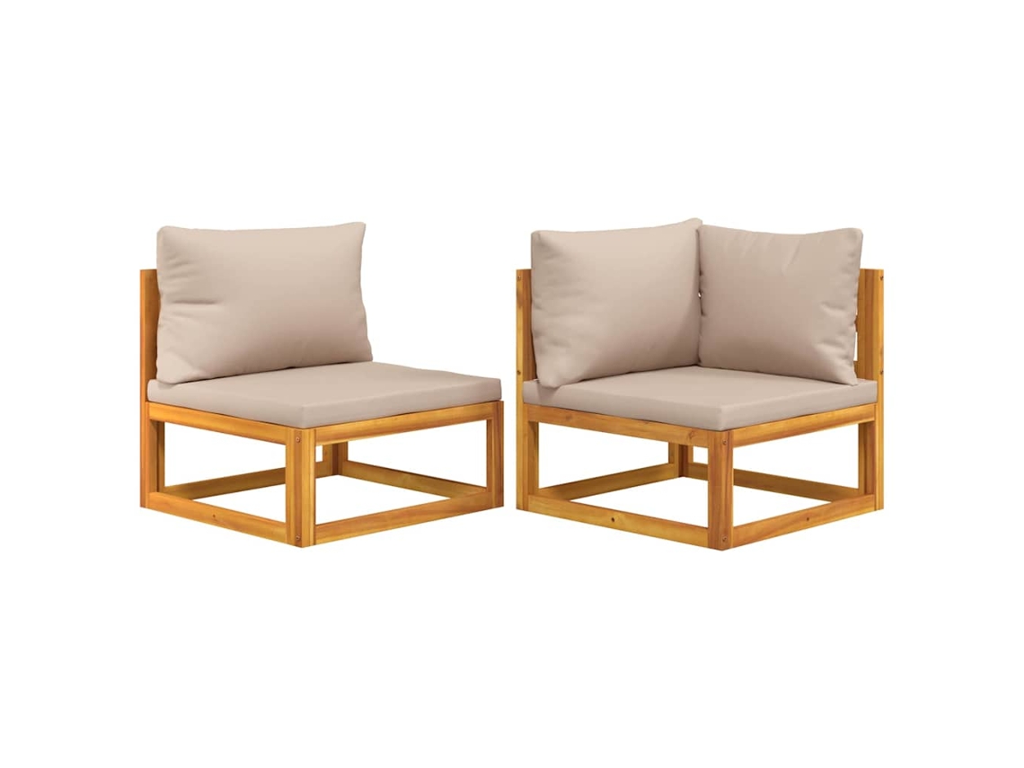 Garden Sofa Set, Garden Sofa Sets Vidaxl Cinzento-acastanhado Madeira De Acácia (n/a)