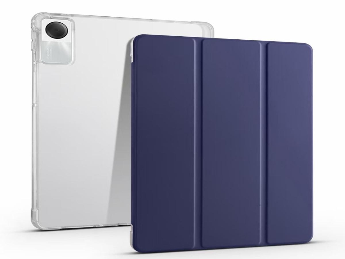 Capa para Redmi Pad Se 11 Polegadas 2023, Azul escuro, Design Triplo, Suspensão Automática LURELIA