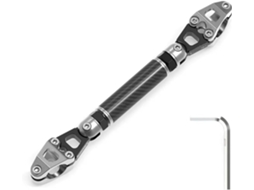 Guidão Universal Alto em Carbono com Barra de Equilíbrio Transversal Motocicleta Fibra Acessórios Fabricada