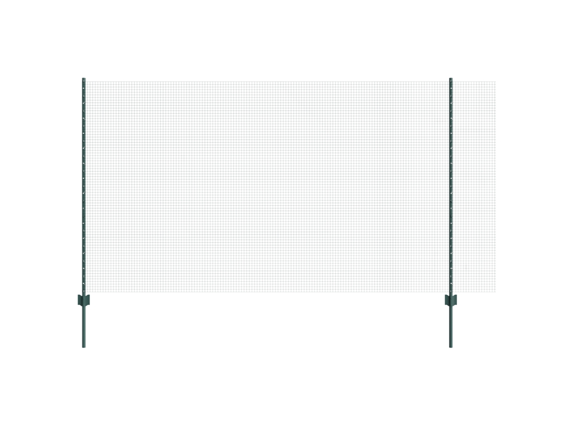 Conjunto 1 Cerca Externa Vidaxl Verde Aço (25 X 1,4 M)