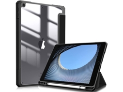 2026 capa Anti impacto para Ipad 10.2 7ª/8ª/9ª Geração com Estojo Pencil e Modo Sleep Wake Preta