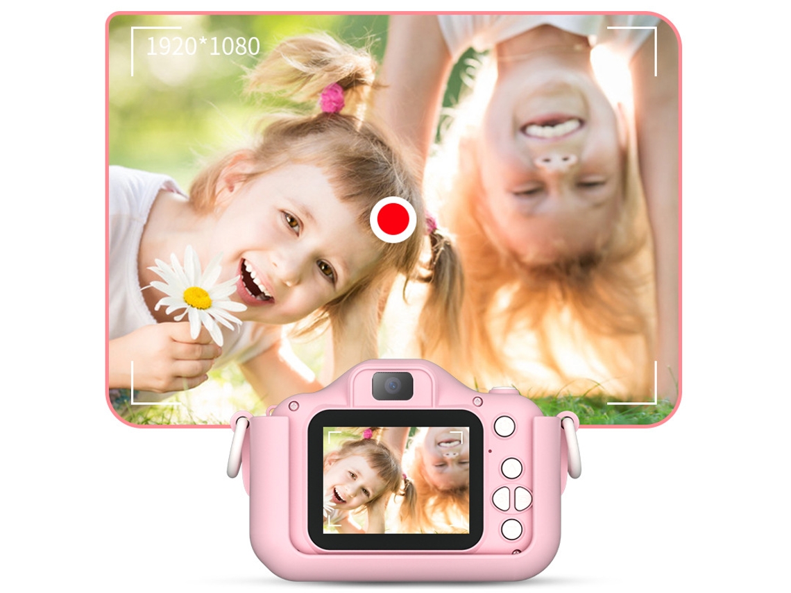 Câmera Digital Azul E Rosa Para Crianças, Mini Câmera De Brinquedo Com Pixel De 2000 W Brilvibera