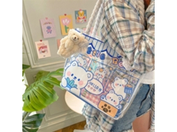 Bolsa Transparente Impermeável Grande Capacidade Feminina