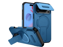 Capa Com Suporte Magsafe Para Iphone 17 Pro Max - Abertura Deslizante Com Proteção De Câmara