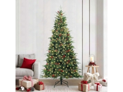Vidaxl Árvore De Natal Articulada Artificial Verde 240 Cm Pe E Pvc