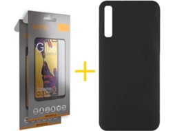 Kit Capa e 2 Películas Samsung Galaxy A30s ACCETEL Full Silicone Líquido (Preto)