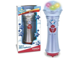 Microfone DISFRAZZES Karaoke Grava e Ouve com Melodias e Efeitos Luminosos (19 cm)