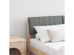 Vidaxl Cabeceira Estofada Cinza Escuro 140 Cm