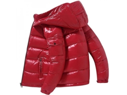 2026 chaqueta de Plumas Hombre Invierno Cuello Alto Desmontable Talla Asiática Black Silver XXL Rojo