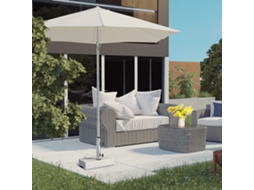 Suporte Para Guarda Sol De 25kg Com Base Para Guarda Sol Meia Lua, Haste Ø 32/38/48mm, Pé Para Jardim E Varanda, Granito, Cinza 45x22,5x40cm Liptaptyn