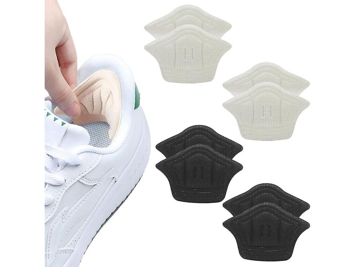 4 Pares de Palmilhas para Calçados Grandes, Autoadesivas, Proteção do Calcanhar (9mm)