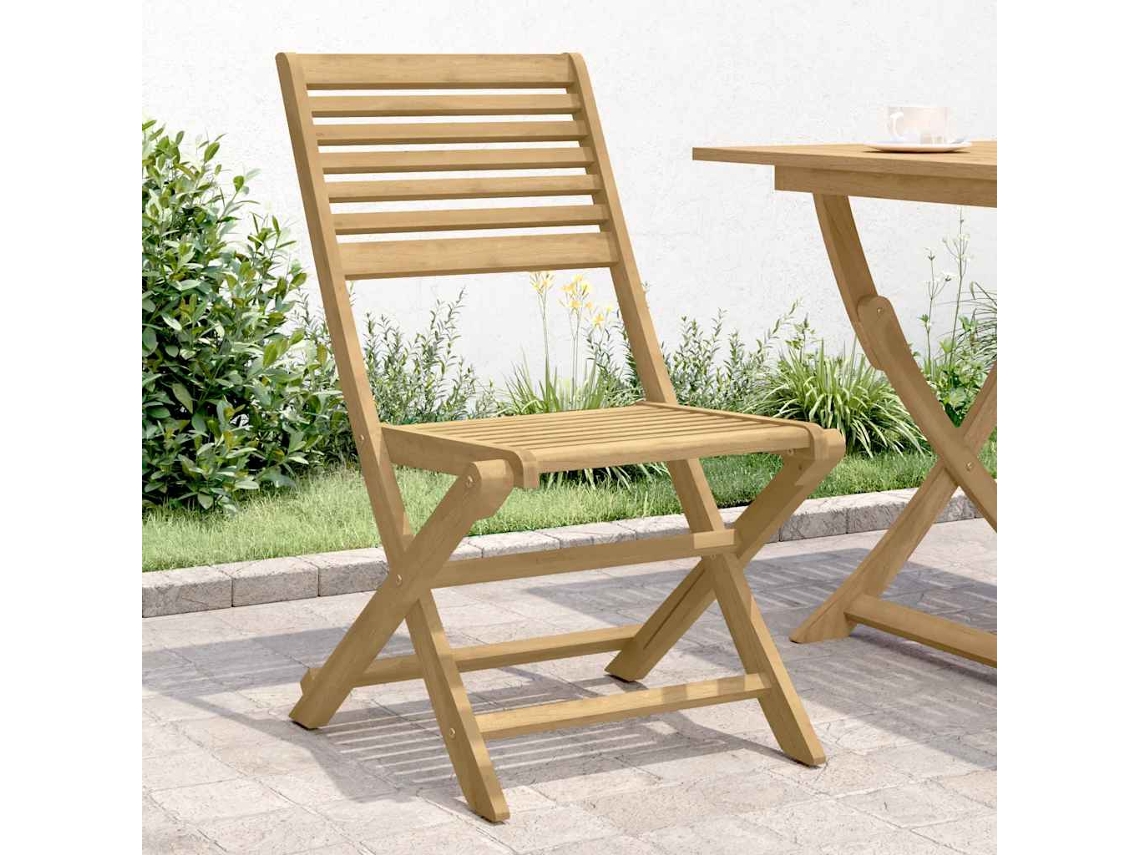 Vidaxl Cadeiras De Jardim Dobráveis 4 Pcs 48,5x61,5x87cm Acácia Maciça