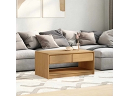 Vidaxl Mesa De Centro Sauda 99x55x45 Cm Pinho Maciço Cor Carvalho