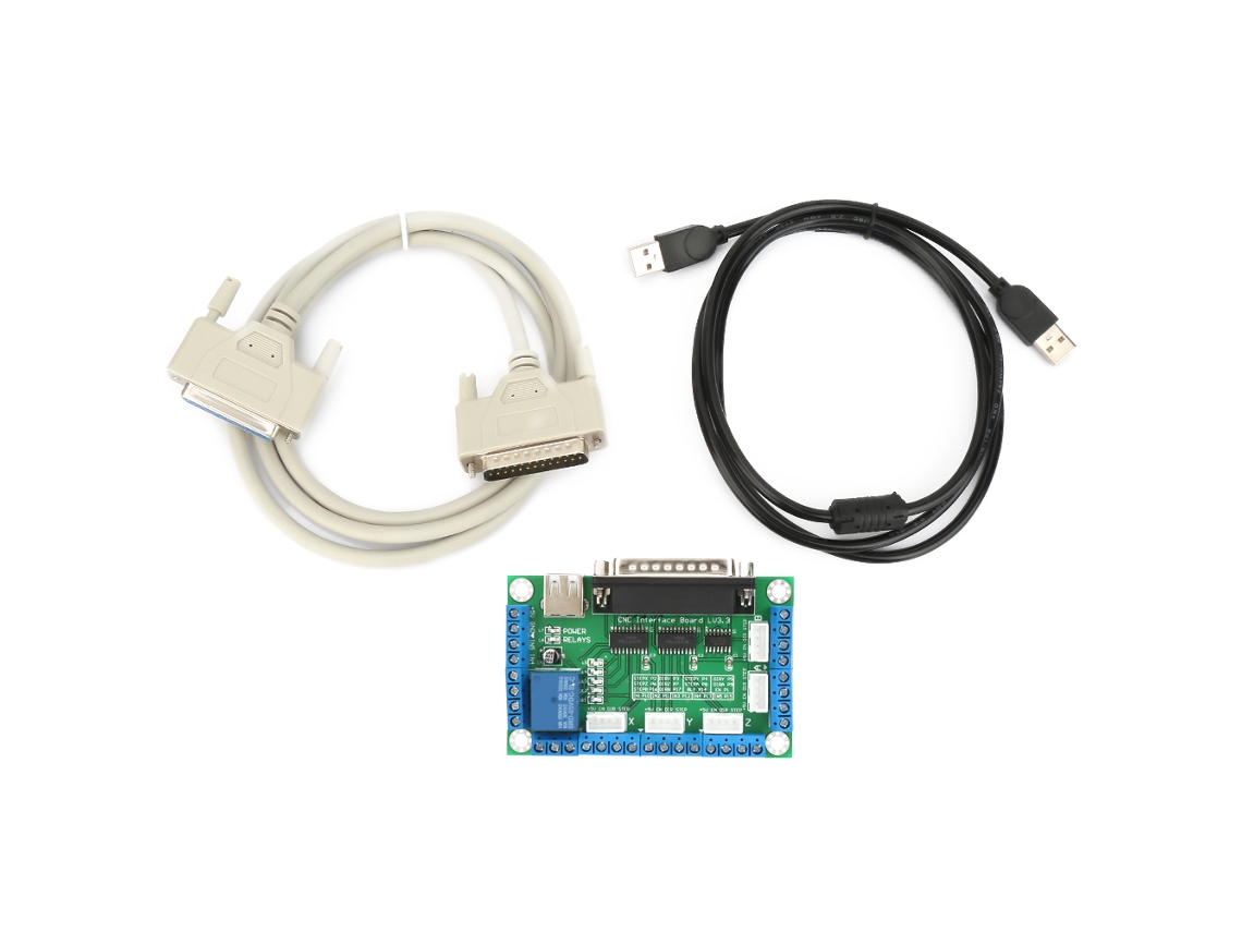 Placa De Interface Breakout 5 Eixos Mach3 Para Motor Passo A Passo Cnc